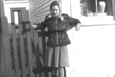 131: Mary Reddy by J V McCarthy's shop. (1950)  - daughter of Michael Reddy &amp;amp; Elizabeth Moore